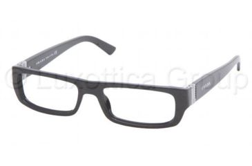 Image of Prada PR13LV Progressive Eyeglasses - M:silver P:black Frame w/ 52 mm Diameter Lenses, 7BN1O1-5216