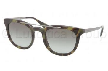 Image of Prada PR13PS Single Vision Prescription Sunglasses PR13PS-LAB0A7-5122 - Lens Diameter 51 mm, Frame Color Green Havana