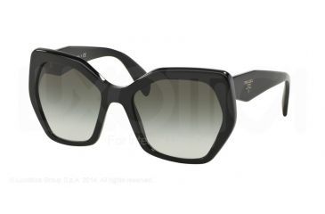 Image of Prada PR16RS Sunglasses 1AB0A7-56 - Black Frame, Grey Gradient Lenses