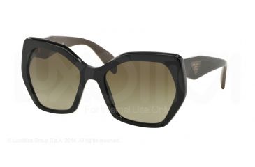 Image of Prada PR16RS Sunglasses 1AB1X1-56 - Black Frame, Brown Gradient Lenses