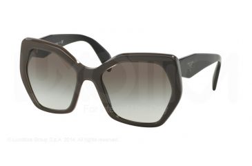 Image of Prada PR16RS Sunglasses UAM0A7-56 - Opal Brown On Brown Frame, Grey Gradient Lenses