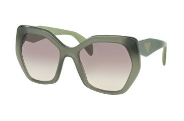 Image of Prada PR16RS Sunglasses UEI4P2-56 - Opal Dark Green Frame, Grey Gradient Lenses