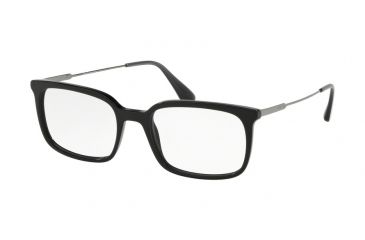 Image of Prada PR16UVF Eyeglass Frames 1AB1O1-55 - Black Frame