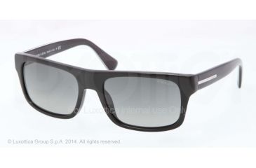 Image of Prada PR18PS Sunglasses 1AB2D0-59 - Black Frame, Light Grey Gradient Lenses