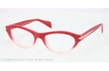 Image of Prada PR18PV Bifocal Prescription Eyeglasses PDO1O1-54 - Red Gradient Pink Frame