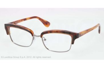 Image of Prada PR21PV Progressive Prescription Eyeglasses NAK1O1-51 - Top Havana/Light Havana