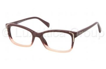 Image of Prada PR23OV Bifocal Prescription Eyeglasses JAJ1O1-5217 - Bordeaux Gradient Frame, Demo Lens Lenses