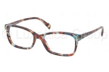 Image of Prada PR23OV Bifocal Prescription Eyeglasses NAG1O1-5417 - Havana Spotted Blue Frame, Demo Lens Lenses