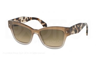 Image of Prada PR29RS Sunglasses UBJ3D0-51 - Grey Gradient Frame, Light Brown Grad Light Grey Lenses