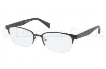 Image of Prada PR50PV Progressive Prescription Eyeglasses 1BO1O1-5319 - Black Demi Shiny Frame
