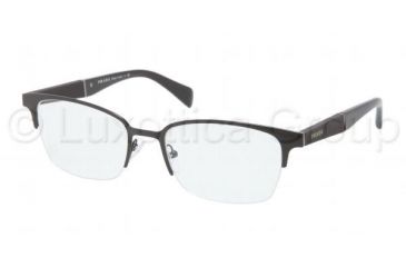 Image of Prada PR50PV Progressive Prescription Eyeglasses 7AX1O1-5519 - Black Frame