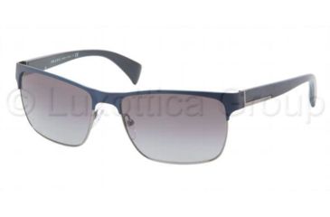 Image of Prada PR51OS Progressive Prescription Sunglasses PR51OS-GAR3M1-5817 - Lens Diameter 58 mm, Frame Color Blue Demi Shiny