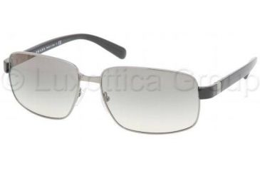 Image of Prada PR52NS Sunglasses 5AV3M1-6116 - Gunmetal Frame, Crystal Gray Gradient Lenses, 61mm Lens Diameter