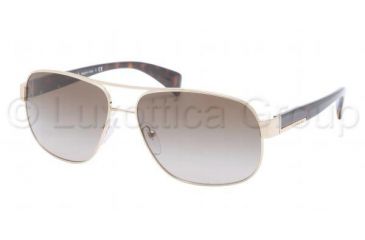 Image of Prada PR52PS Prescription Sunglasses PR52PS-ZVN1X1-6115 - Lens Diameter 61 mm, Frame Color Pale Gold