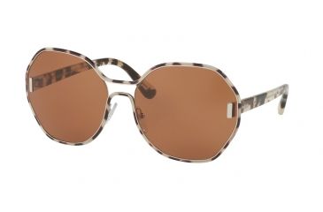 Image of Prada PR53TS Bifocal Prescription Sunglasses PR53TS-UAO6N0-62 - Lens Diameter 62 mm, Frame Color Silver/white Havana