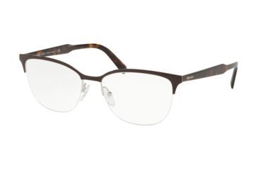 Image of Prada PR53VV Progressive Prescription Eyeglasses, 53mm, Top Brown/Silver, PR53VV-DHO1O1-53-PRO
