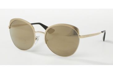 Image of Prada PR54SS Progressive Prescription Sunglasses PR54SS-VAQ1C0-59 - Lens Diameter 59 mm, Frame Color Metallized Pale Gold
