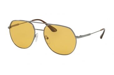 Image of Prada PR55US Sunglasses 5AV0B7-57 - Gunmetal Frame, Orange Lenses