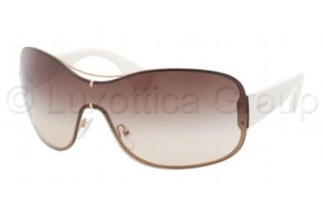Image of Prada PR63OS Sunglasses ZVA6S1-0144 - Antique Gold Frame, Brown Gradient Lenses