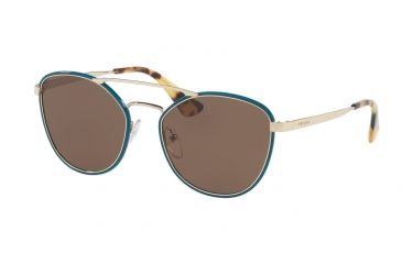 Image of Prada PR63TS Sunglasses SL58C1-55 - Green Frame, Brown Lenses