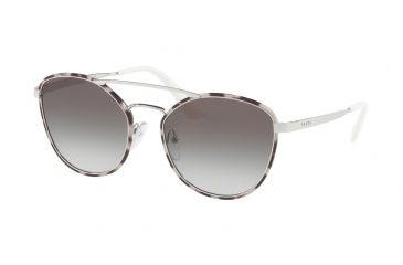 Image of Prada PR63TS Sunglasses UAO0A7-55 - Spotted Opal Brown Frame, Grey Gradient Lenses