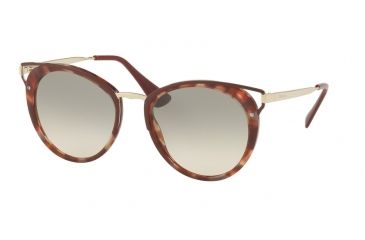 Image of Prada PR66TS Single Vision Prescription Sunglasses PR66TS-UE03H2-54 - Lens Diameter 54 mm, Frame Color Pink Havana
