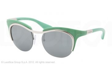Image of Prada PR68OS Progressive Prescription Sunglasses PR68OS-KAV1B0-49 - Lens Diameter 49 mm, Frame Color Steel-green/matt Green