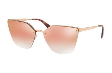 Image of Prada PR68TS Sunglasses SVFAD2-63 - Pink Gold Frame, Gradient Pink Mirror Pink Lenses