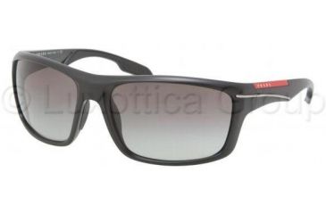 Image of Prada PS01NS Sunglasses 1BO3M1-6318 - Demi Shiny Black Frame, Gray Gradient Lenses