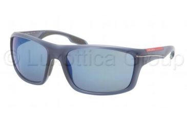 Image of Prada PS01NS Sunglasses MAF9P1-6318 - Avio Demi Shiny Frame, Blue Mirror Lenses