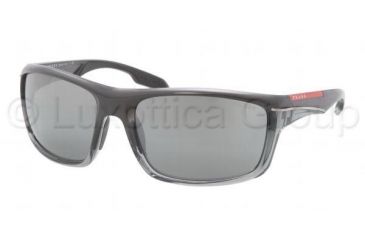 Image of Prada PS01NS Sunglasses NAU7W1-6318 - Gray Gradient Frame, Silver Mirror Lenses