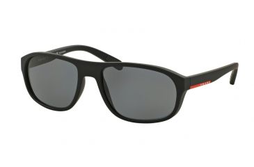 Image of Prada PS01RS Single Vision Prescription Sunglasses PS01RS-DG05Z1-58 - Lens Diameter 58 mm, Frame Color Black Rubber
