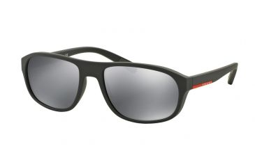 Image of Prada PS01RS Single Vision Prescription Sunglasses PS01RS-TFZ5L0-58 - Lens Diameter 58 mm, Frame Color Grey Rubber