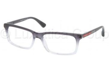 Image of Prada PS02CV Bifocal Prescription Eyeglasses JAU1O1-5317 - Striped Gray Demo Lens Frame