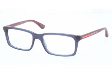 Image of Prada PS02CV Bifocal Prescription Eyeglasses SMI1O1-53 - Matte Avio Frame