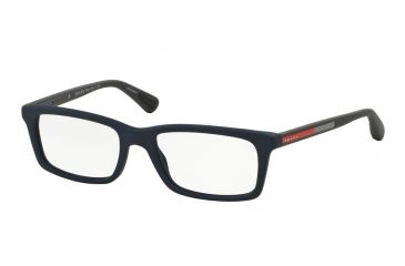 Image of Prada PS02CV Bifocal Prescription Eyeglasses TFY1O1-55 - Blue Rubber Frame