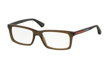 Image of Prada PS02CV Bifocal Prescription Eyeglasses UA11O1-55 - Transparent Green Frame