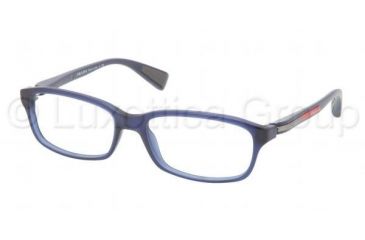Image of Prada PS02DV Bifocal Prescription Eyeglasses IAW1O1-5216 - Matte Blue Frame