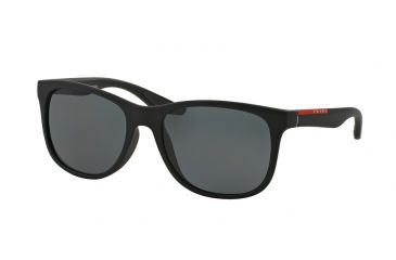 Image of Prada PS03OS Progressive Prescription Sunglasses PS03OS-DG05Z1-55 - Lens Diameter 55 mm, Frame Color Black Rubber