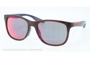 Image of Prada PS03OS Progressive Prescription Sunglasses PS03OS-SL89Q1-55 - Lens Diameter 55 mm, Frame Color Bordeaux Demi Shiny