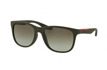 Image of Prada PS03OS Progressive Prescription Sunglasses PS03OS-UBW4M1-55 - Lens Diameter 55 mm, Frame Color Green Rubber
