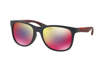 Image of Prada PS03OS Progressive Prescription Sunglasses PS03OS-UBX9Q1-55 - Lens Diameter 55 mm, Frame Color Shot Grey Rubber