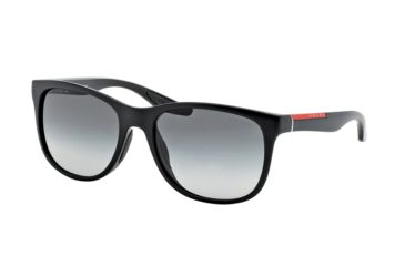 Image of Prada PS03OSF Prescription Sunglasses, 58mm, Black Demishiny, PS03OSF-1BO3M1-58-SV