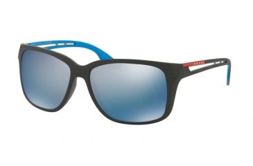 Image of Prada PS03TS Progressive Prescription Sunglasses PS03TS-1BO2E0-59 - Lens Diameter 59 mm, Frame Color Matte Black