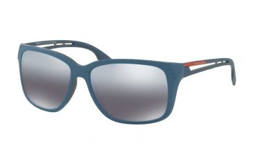 Image of Prada PS03TS Progressive Prescription Sunglasses PS03TS-B522F2-59 - Lens Diameter 59 mm, Frame Color Matte Blue