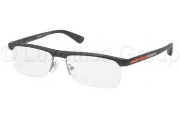 Image of Prada PS04CV Progressive Prescription Eyeglasses 1BO1O1-5516 - Gunmetal Demi Shiny Frame