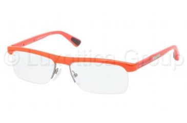Image of Prada PS04CV Progressive Prescription Eyeglasses MAC1O1-5316 - Orange Frame