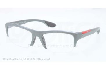 Image of Prada PS04EV Single Vision Prescription Eyeglasses SMC1O1-53 - Metallized Grey Demi Shiny Frame