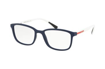 Image of Prada PS04IV Progressive Prescription Eyeglasses 2881O1-53 - Blue Rubber Frame