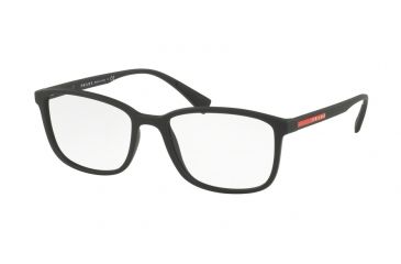 Image of Prada PS04IV Progressive Prescription Eyeglasses, 53mm, Black Rubber, PS04IV-DG01O1-53-PRO
